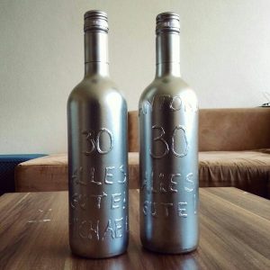 Personalisierte Flasche als Geschenk