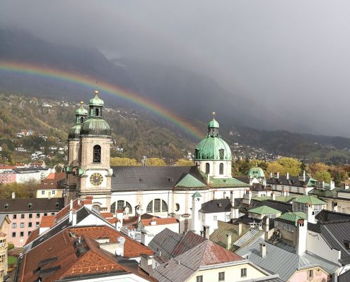 Innsbruck mit Regenbogen