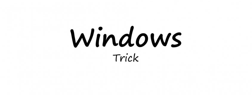 Windows Trick - Anmeldung