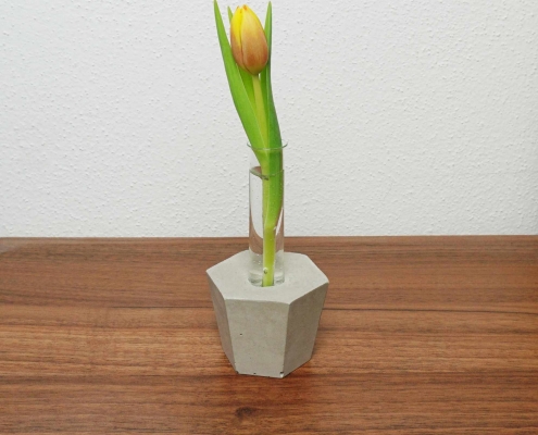 Reagenzglas Beton-Vase
