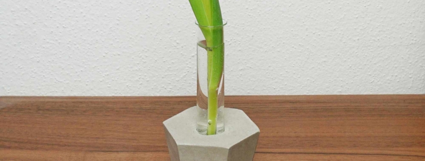 Reagenzglas Beton-Vase