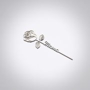 Blume mit Schrift